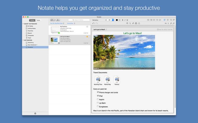 notate - get organized & stay productive