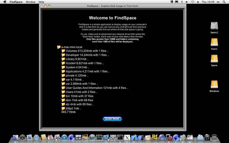 FindSpace: 树形菜单查看磁盘空间一目了然[Mac]