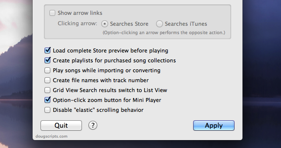 Change Hidden Preferences：iTunes隐藏功能你发现了吗？