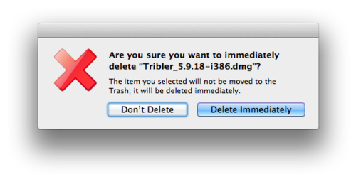 Delete without Trash：跳过废纸篓直接删除文件