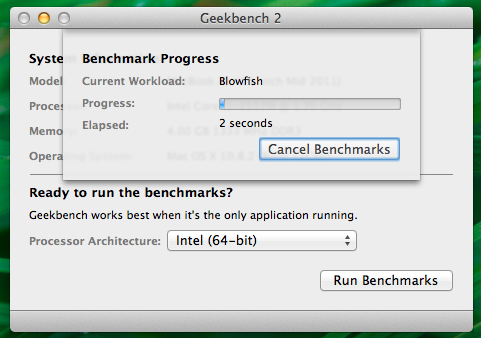 Geekbench：经典的Mac跑分工具