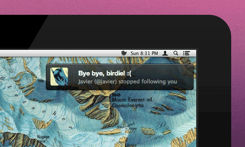 ByeByeBirdie：实时推送Twitter Unfollow消息