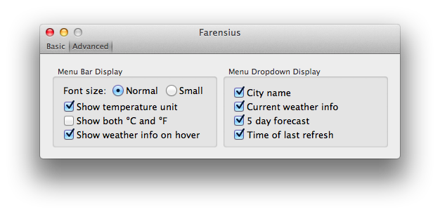 Farensius 实用的天气预报软件
