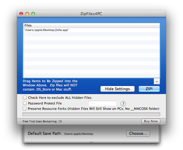 Zip Mac Files For PC