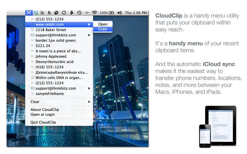 CloudClip Manager：让Mac/iPhone共享剪贴板内容