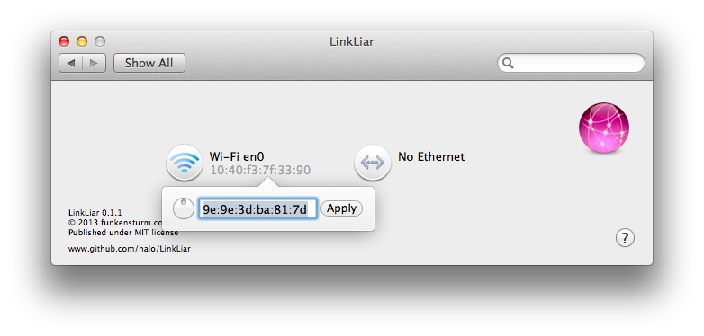 LinkLiar：链路层Mac地址伪装器