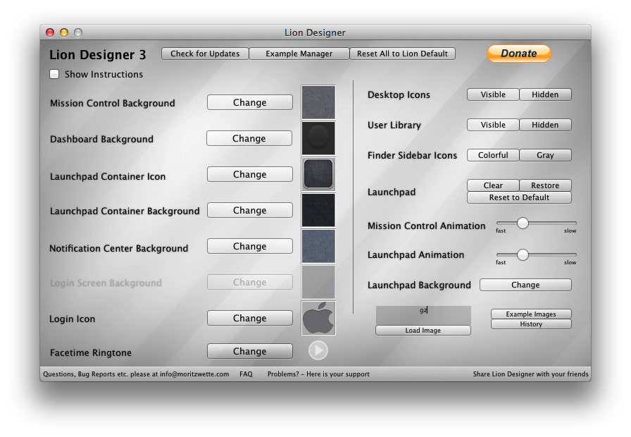 Lion Designer：个性化你的Mac