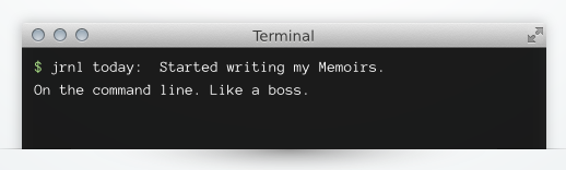 jrnl：整合DayOne的命令行日志小工具
