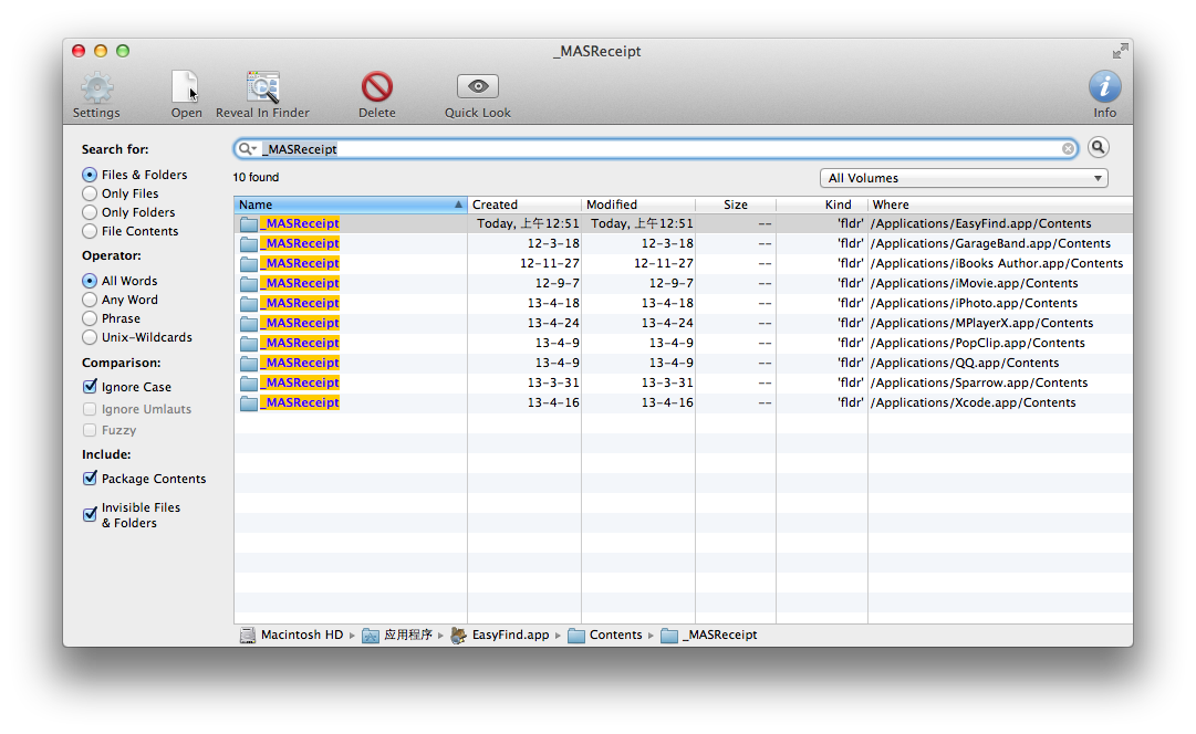 easyfind os x