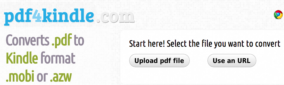 pdf4kindle：Kindle电子书格式在线转换