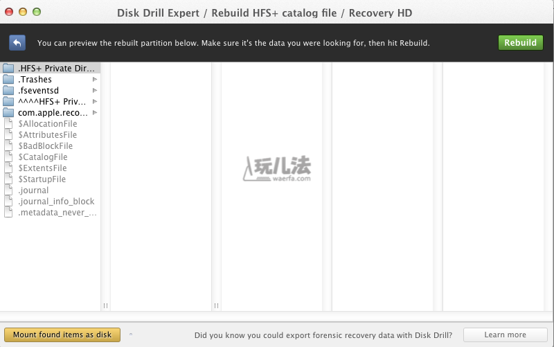 Rebuild HFS+ Catalog File