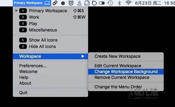 change workspace background