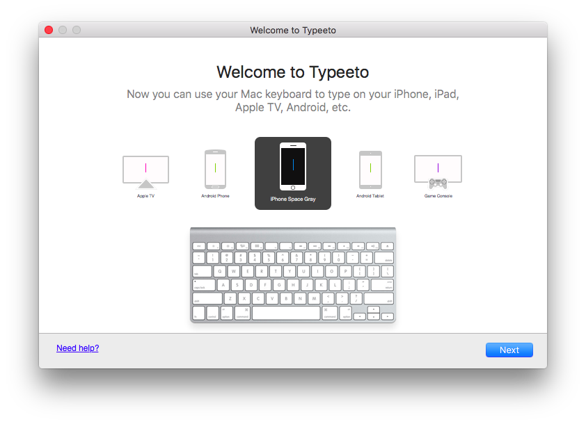 Typeeto：将你的 Macbook 打造成数码设备的无线键盘