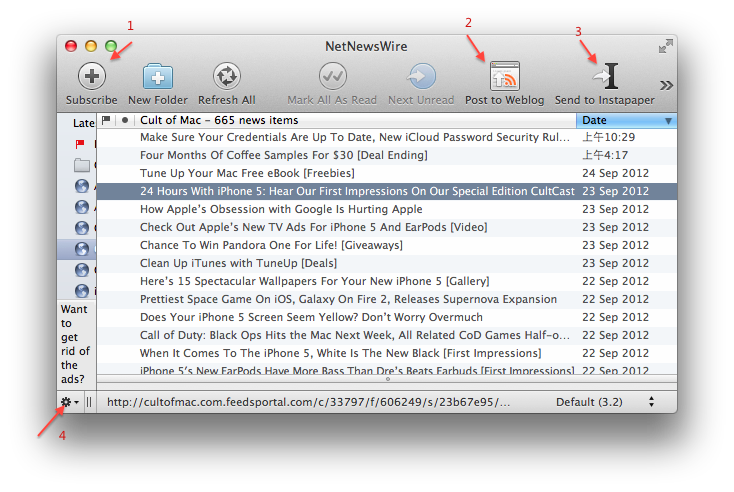 NetNewsWire 3：实用的RSS阅读器