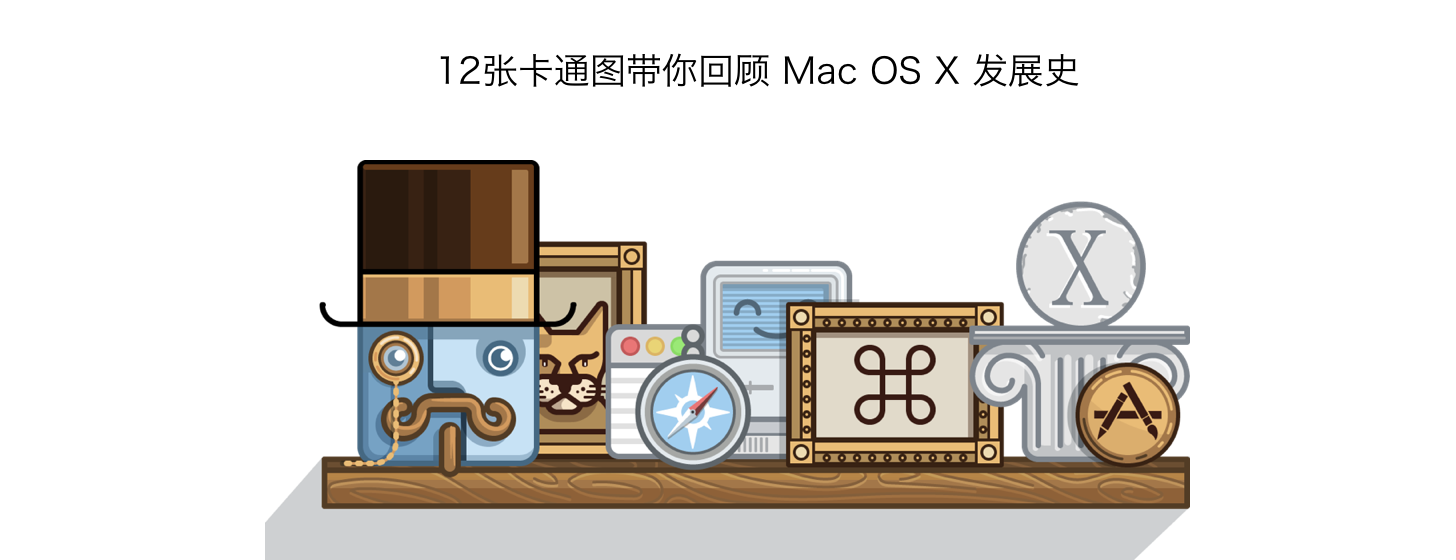 不一样的 Mac OS X 发展史卡通画回顾展