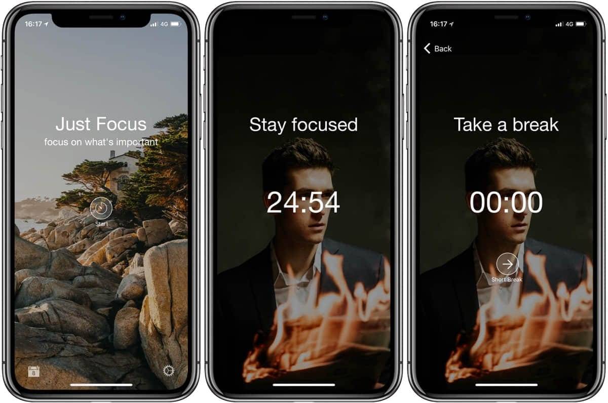 Just Focus for iOS 发布，配合精美壁纸的番茄钟应用