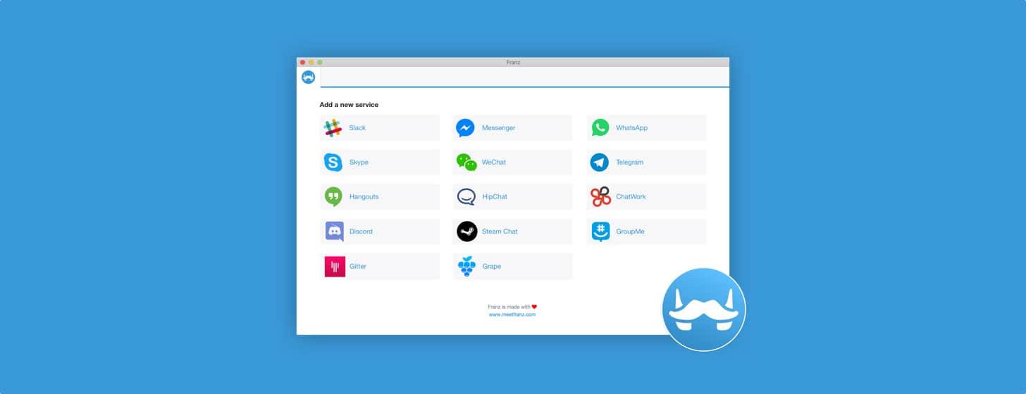 Franz：集合微信、Slack、Telegram 等服务的桌面社交客户端