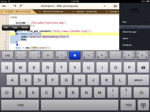 Kodiak PHP：iPad首款PHP离线开发工具
